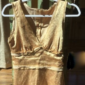 2/25 🌵🌵🌵 Vintage Bohemian Sleeveless Gold Top